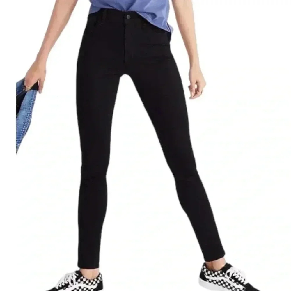 Madewell Roadtripper Skinny Black Stretch High Rise Denim Jeans Size 28